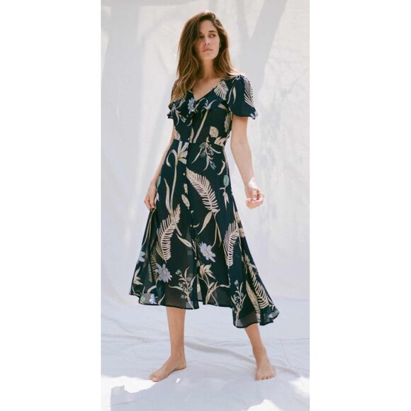 Christy Dawn Daisy Dress Blue Jasper Floral - Size S - Picture 3 of 8